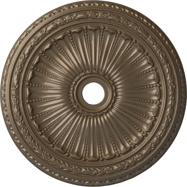 Ekena Millwork Viceroy Ceiling Medallion (Fits Canopies up to 4 7/8"), 35 1/8"OD x 4 7/8"ID x 2 1/2"P, Warm Silver CM35VIWSS - main